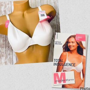 NWT Vintage rare White 38D Maidenform TOTAL INDULGENCE Softest T Shirt Bra Ever